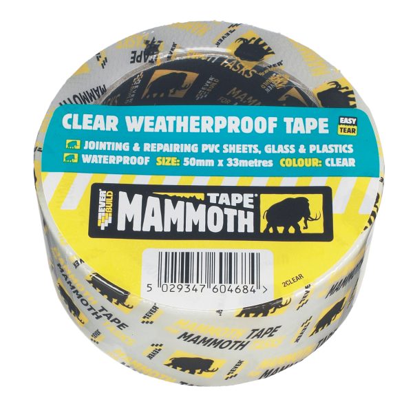 EVERBUILD Weatherproof Tape 50mm x 10m Clear