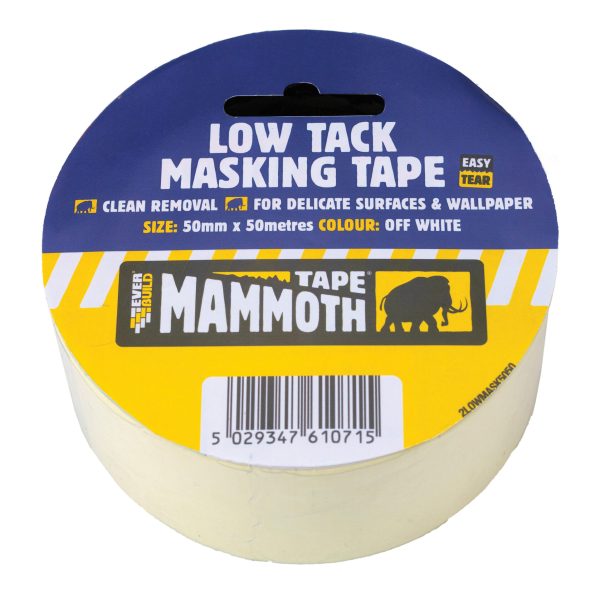 EVERBUILD Low Tack Masking Tape 50mm x 25m