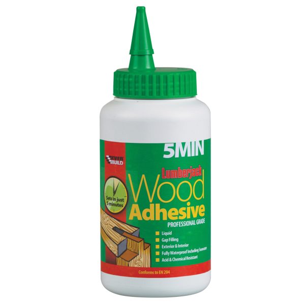 EVERBUILD Lumberjack 5min Polyurethane Wood Adhesive Liquid 750g