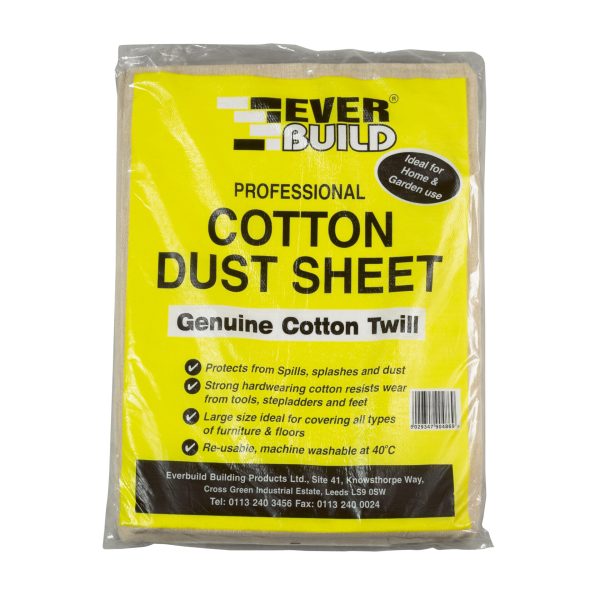 EVERBUILD Cotton Dust Sheet 3.6 x 2.7m