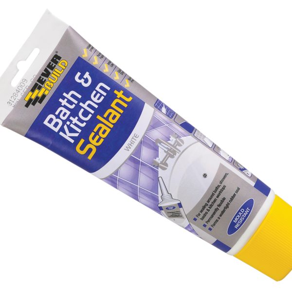 EVERBUILD Bath & Kitchen Seal White Easi Squeeze 200ml