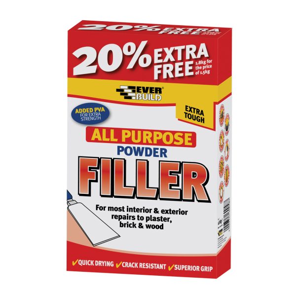 EVERBUILD All Purpose Powder Filler 1.5kg + 20% Free