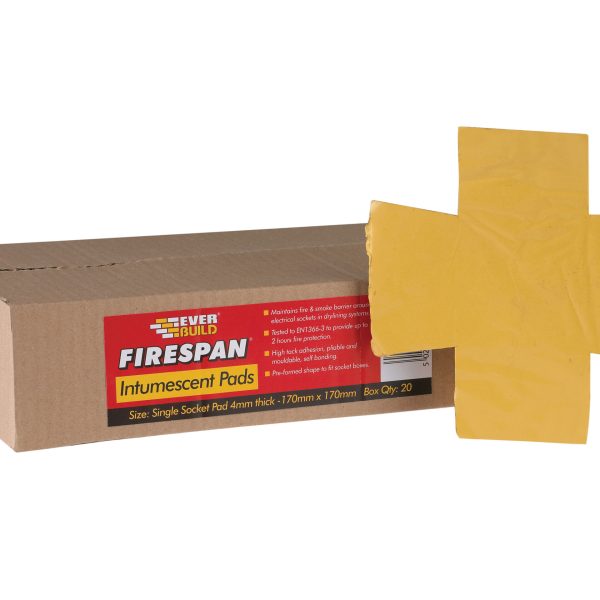 EVERBUILD Firespan Intumescent Double Socket Pad (Box 20)