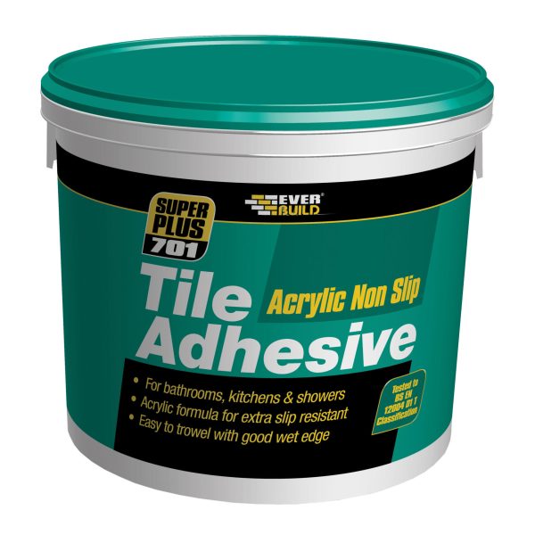 EVERBUILD 701 Acrylic Non Slip Tile Adhesive 3.75kg