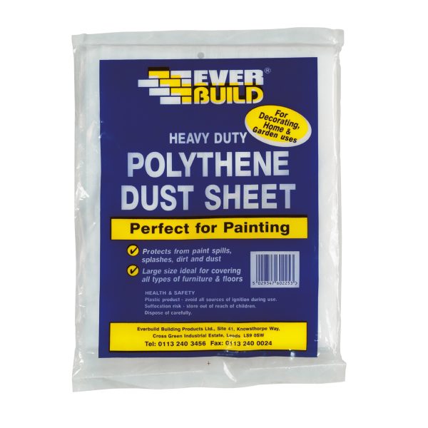 EVERBUILD Polythene Dust Sheet 3.6 x 2.7m
