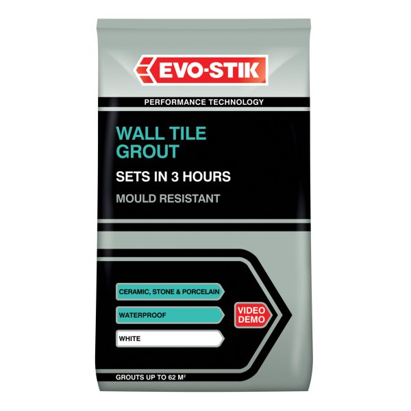 EVO-STIK Wall Tile Grout Mould Resistant White 1.5kg