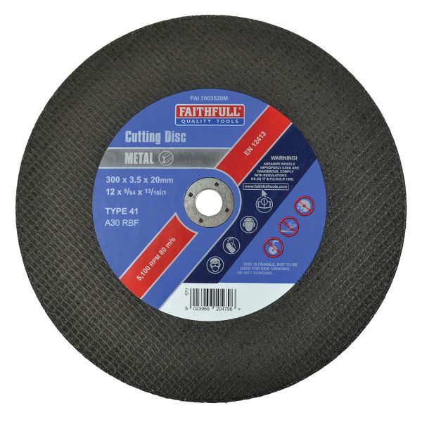 FAITHFULL Metal Cut Off Disc 300 x 3.5 x 20mm