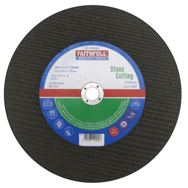 FAITHFULL Stone Cut Off Disc 300 x 3.5 x 20mm