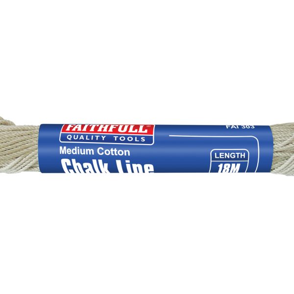 FAITHFULL 303 Medium Cotton Chalk Line 18m (Box 12)