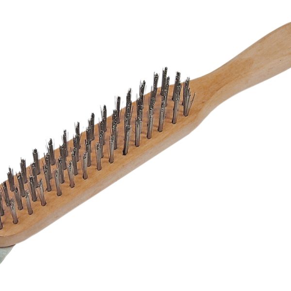 FAITHFULL 680/4S Heavy-Duty Scratch Brush with Scraper - 4 Row