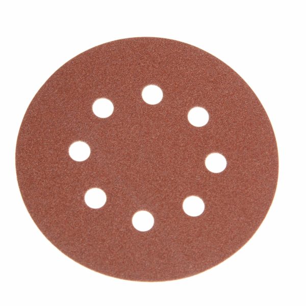 FAITHFULL Hook & Loop Sanding Disc DID3 Holed 125mm x 80G (Pack 25)