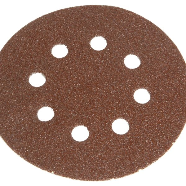 FAITHFULL Hook & Loop Sanding Disc DID3 Holed 125mm x 80G (Pack 5)