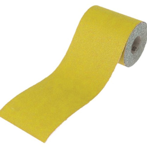 FAITHFULL Aluminium Oxide Sanding Paper Roll Yellow 115mm x 5m 60G