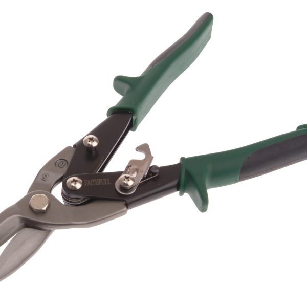 FAITHFULL Green Compound Aviation Snips Right Cut 250mm (10in)
