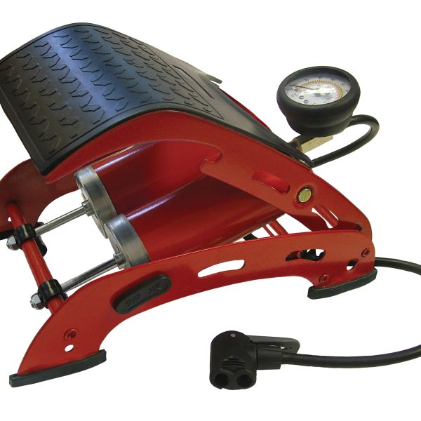 FAITHFULL Foot Pump Double Cylinder with Gauge