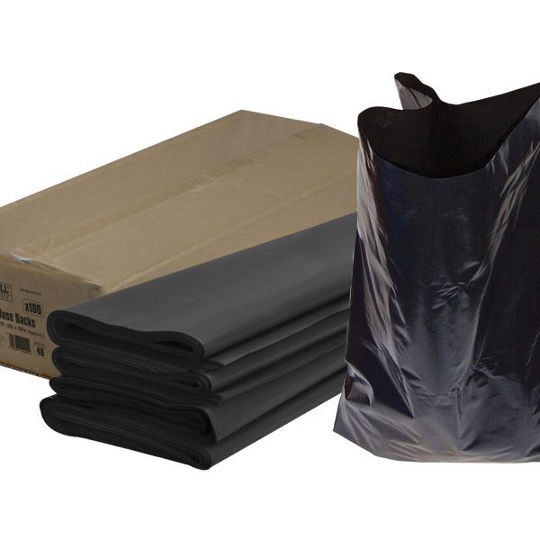 FAITHFULL Heavy-Duty Black Refuse Sacks (Pack 100)