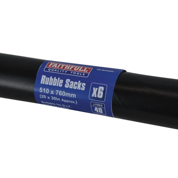 FAITHFULL Black Rubble Sacks (Roll 6)