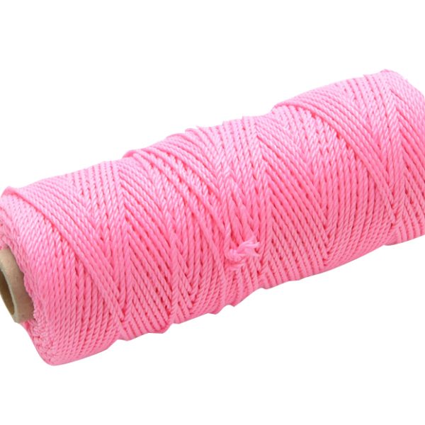 FAITHFULL Hi-Vis Nylon Brick Line 100m (330ft) Pink