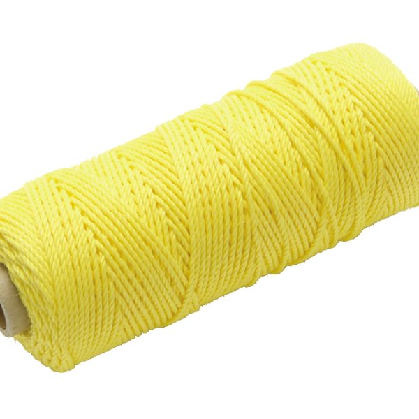 FAITHFULL Hi-Vis Nylon Brick Line 100m (330ft) Yellow