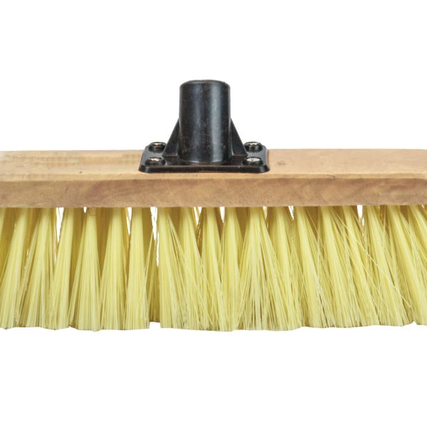 FAITHFULL Soft Cream PVC Bristle Broom Head 300mm (12in) Threaded Socket