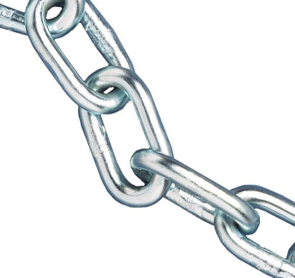 FAITHFULL Zinc Plated Chain 5mm x 25m Reel - Max. Load 160kg