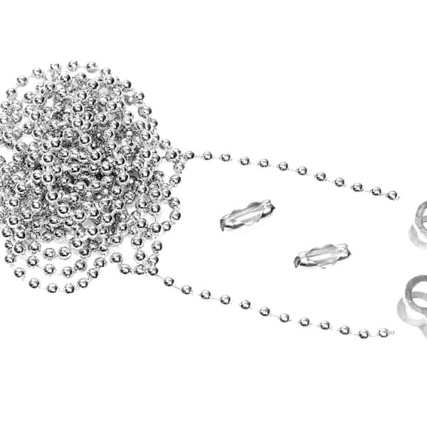 FAITHFULL Brass Ball Chain Kit Nickel Plated 1m