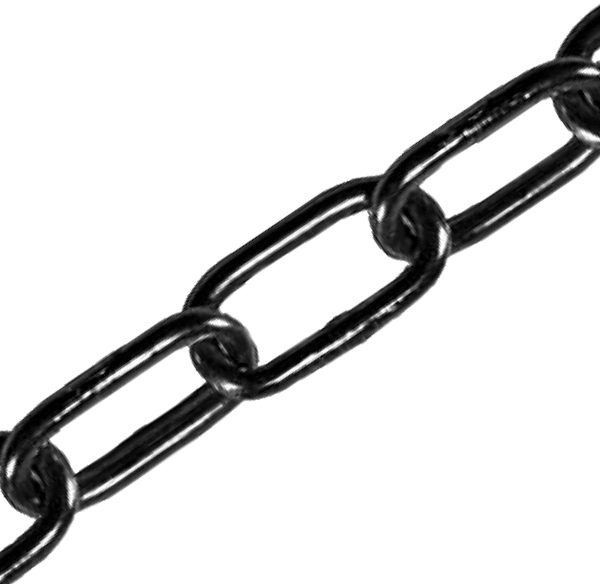 FAITHFULL Black Japanned Chain 2.5mm x 2.5m - Max. Load 50kg