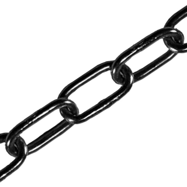 FAITHFULL Black Japanned Chain 4.0mm x 2.5m - Max. Load 120kg