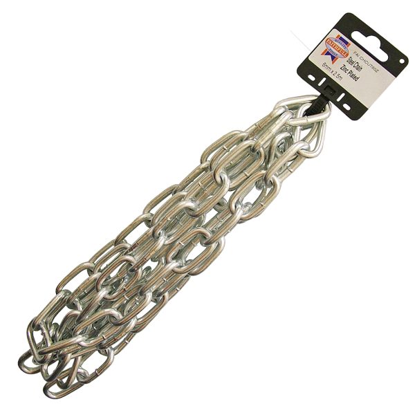 FAITHFULL Zinc Plated Chain 6mm x 2.5m - Max. Load 250kg