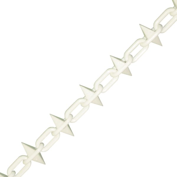 FAITHFULL Plastic Chain 6mm x 12.5m White Spiked