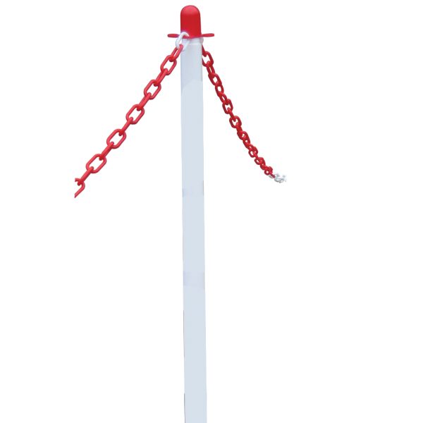 FAITHFULL Plastic Post for Chain - White