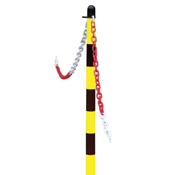 FAITHFULL Plastic Post for Chain - Yellow / Black