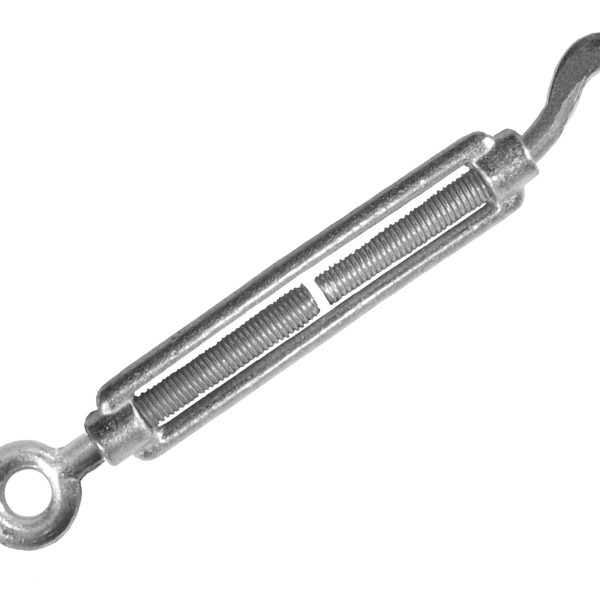 FAITHFULL Straining Screw 6mm Hook & Eye Galvanised 89mm (Pack 2)