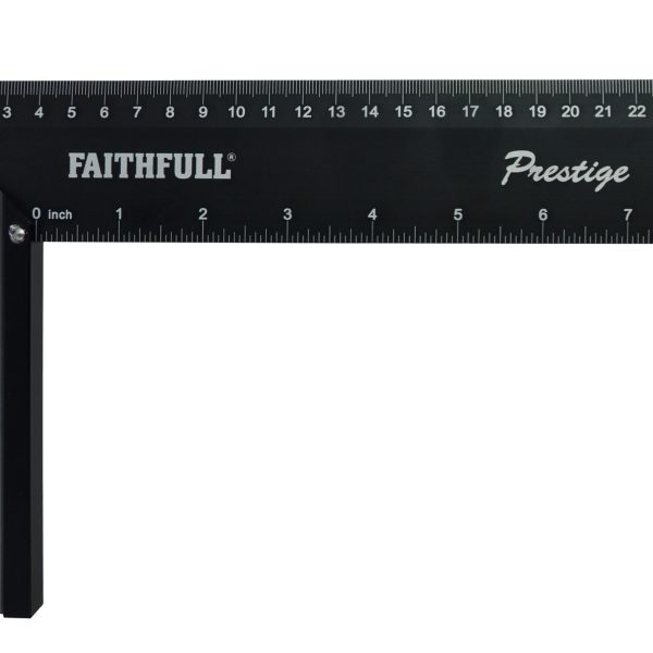 FAITHFULL Prestige Try Square Black Aluminium 250mm (10in)