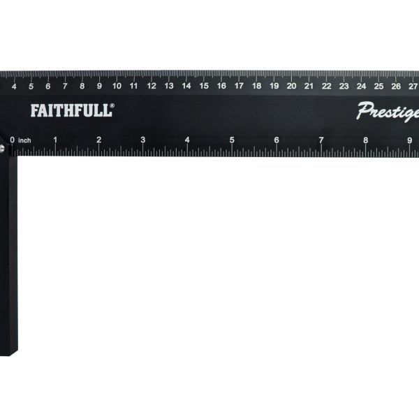 FAITHFULL Prestige Try Square Black Aluminium 300mm (12in)