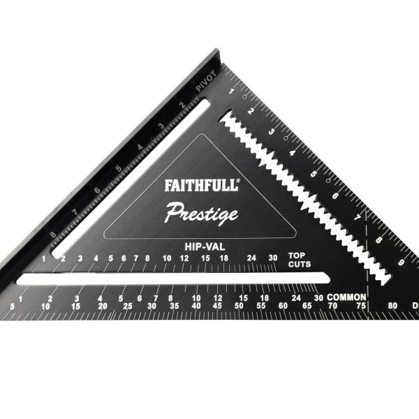 FAITHFULL Prestige Quick Square Black Aluminium 300mm (12in)