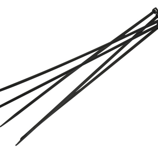 FAITHFULL Cable Ties Black 4.8 x 300mm (Pack 100)