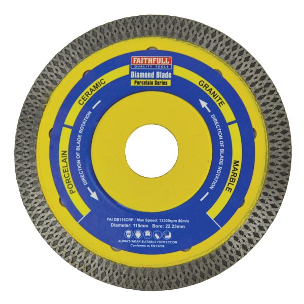 FAITHFULL Porcelain Diamond Blade 115 x 22.23mm