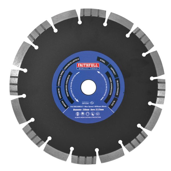 FAITHFULL Multi Cut Diamond Blade 115 x 22mm