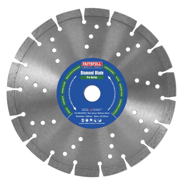 FAITHFULL Professional Diamond Blade 230 x 22mm