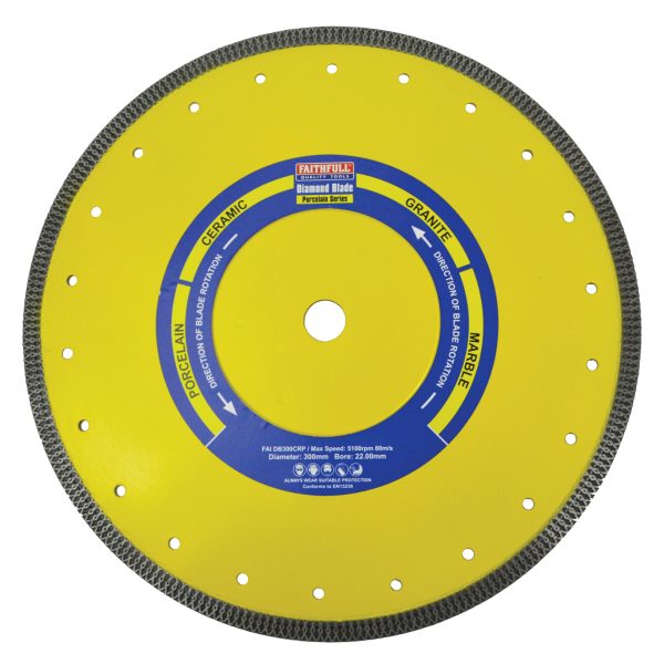FAITHFULL Porcelain Diamond Blade 300 x 20mm
