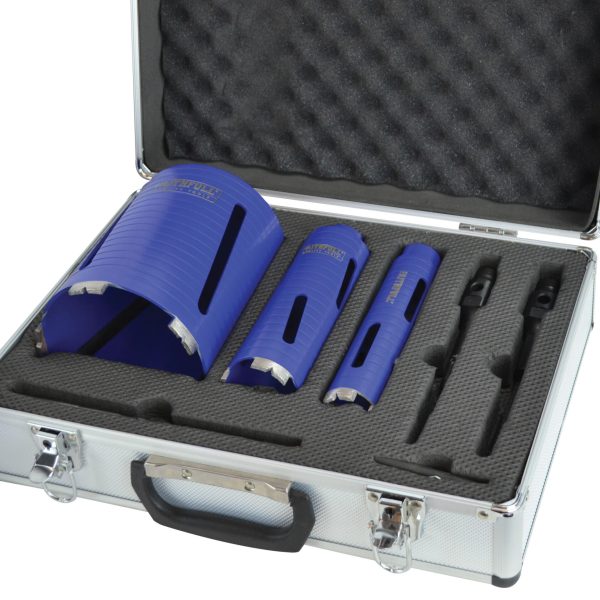 FAITHFULL Diamond Core Drill Kit & Case Set of 7