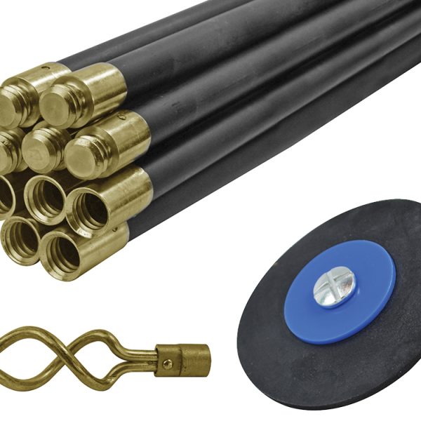 FAITHFULL Universal Drain Clean Set (10 x Rods Plunger & Worm)