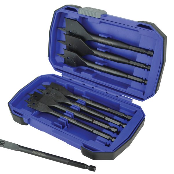 FAITHFULL Impact Rated Flat Bit Set, 8 Piece