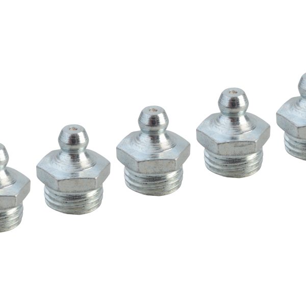 FAITHFULL Grease Nipple Straight 1/4in BSP (Pack 5)