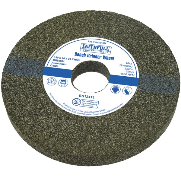 FAITHFULL General Purpose Grinding Wheel 150 x 16mm Medium Alox