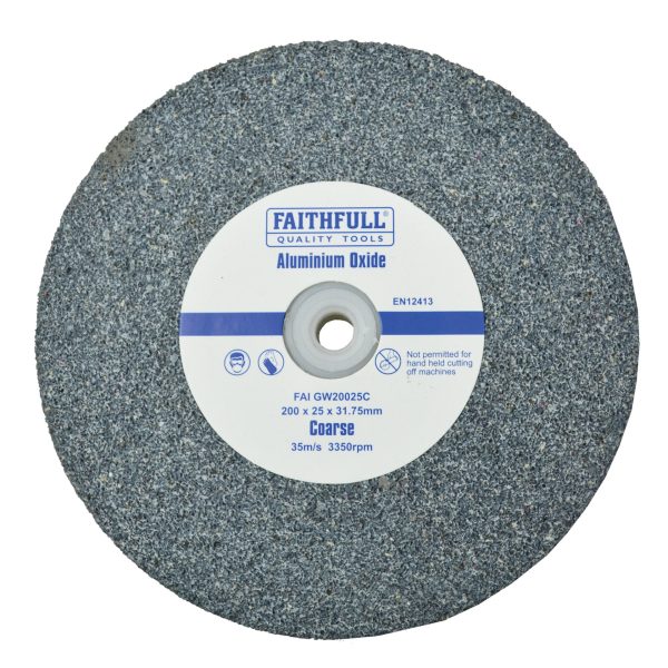 FAITHFULL General Purpose Grinding Wheel 200 x 25mm Coarse Alox