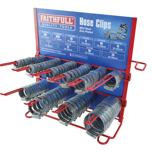 FAITHFULL Hoseclip Display C/W Stock 100Pc