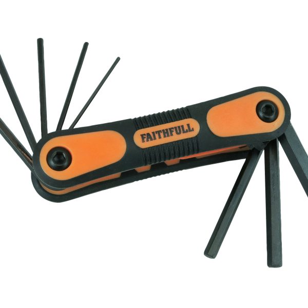 FAITHFULL Folding Hexagon Key Set, 8 Piece (1.5-8mm)