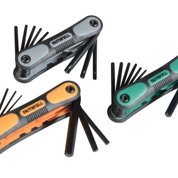 FAITHFULL Metric, Imperial & TORX Folding Hexagonal Key Set, 25 Piece